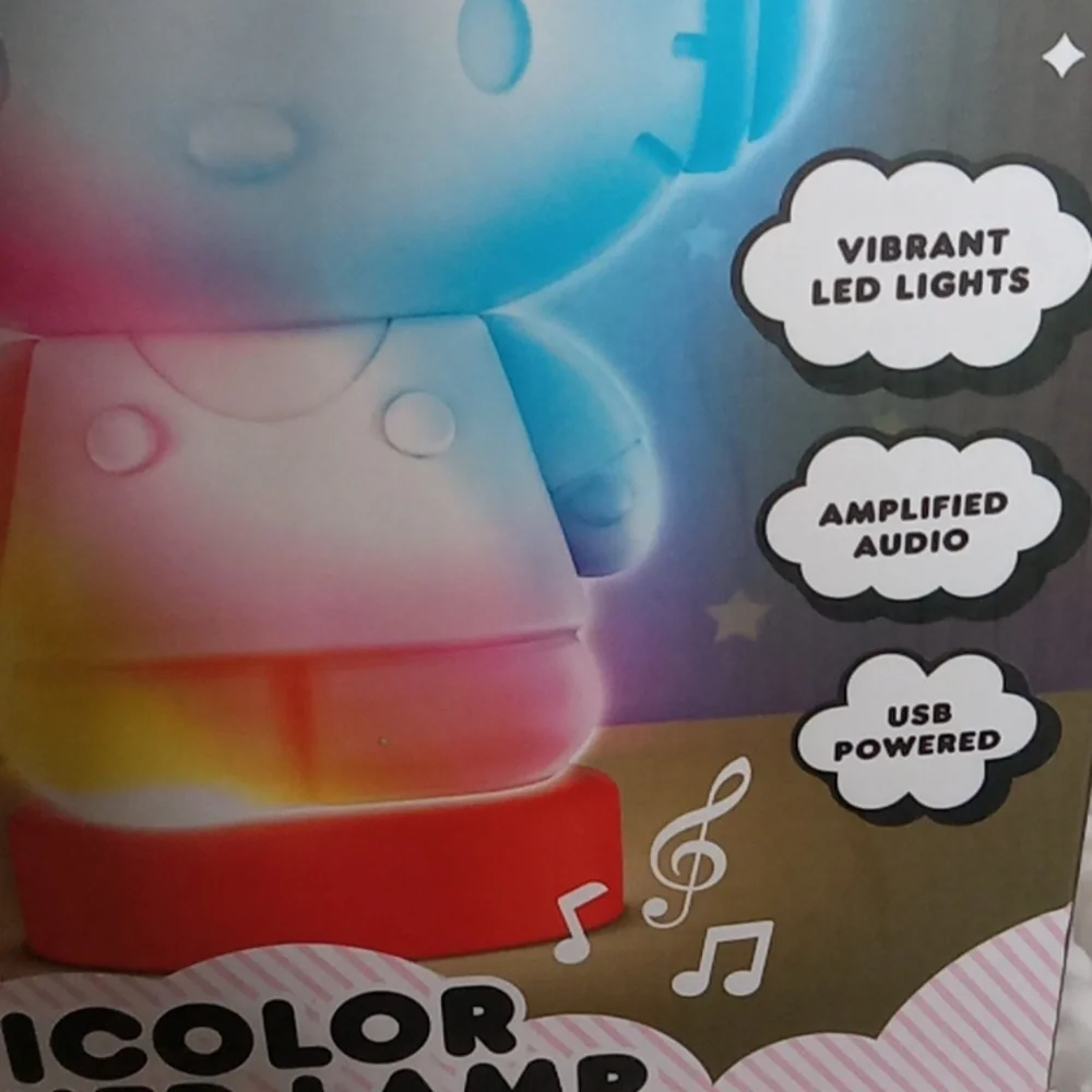 Hello Kitty Bluetooth Multicolor Vibrant LED Light Colorful Girly Speaker Lamp